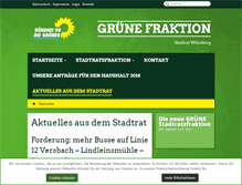 Tablet Screenshot of gruene-fraktion-wuerzburg.de